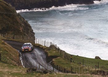 Rally car racing on New Zealand road