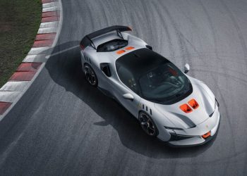 Ferrari SF90 XX Stradale parked on race track
