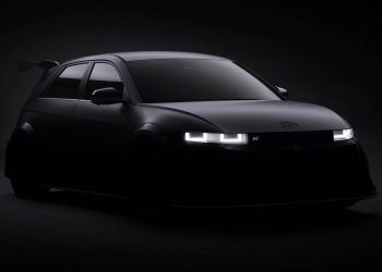 Hyundai Ioniq 5 N NPX1 teaser front three quarter view