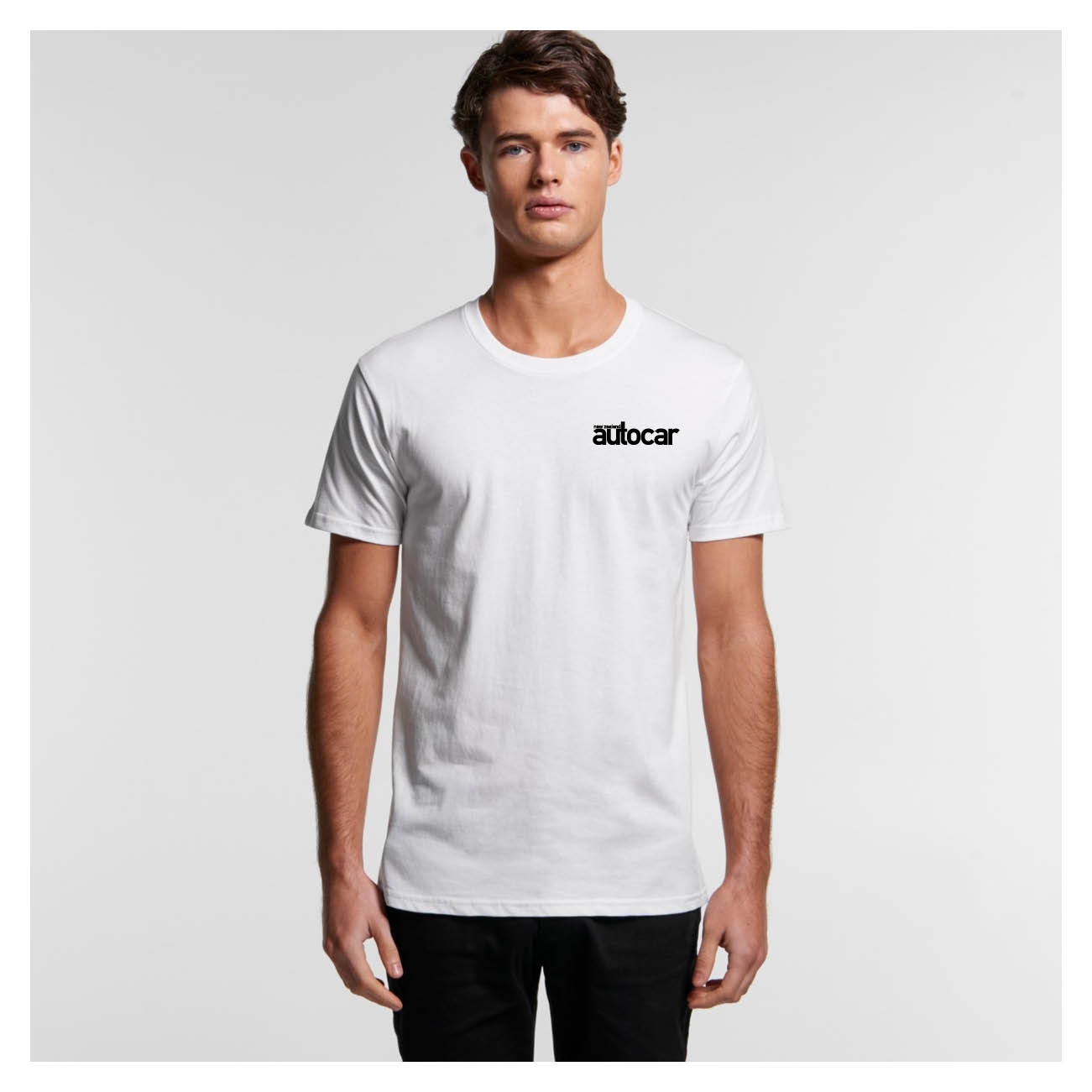 Autocar T-shirt white with black logo