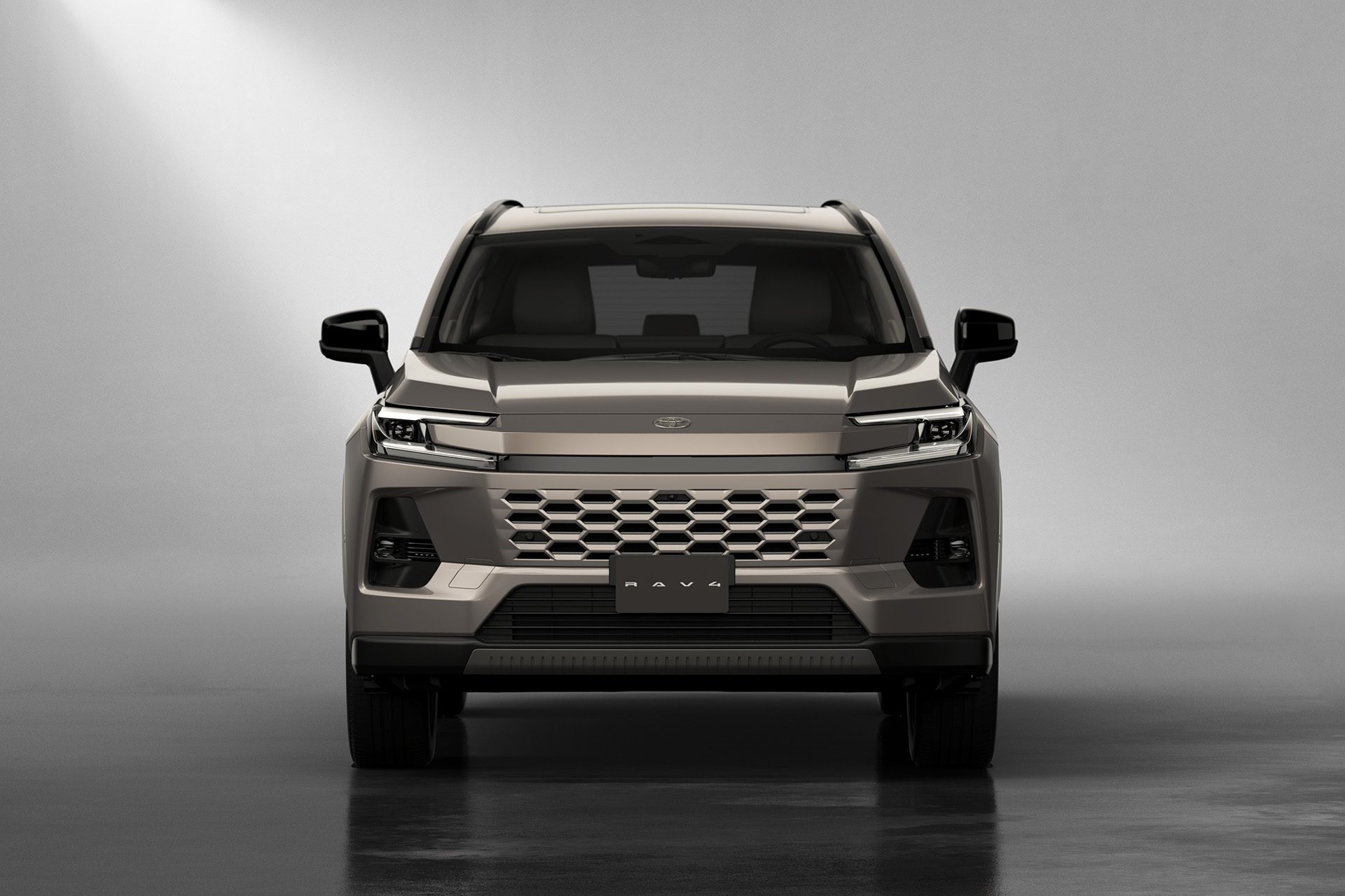 New Toyota RAV4 in grey on white background