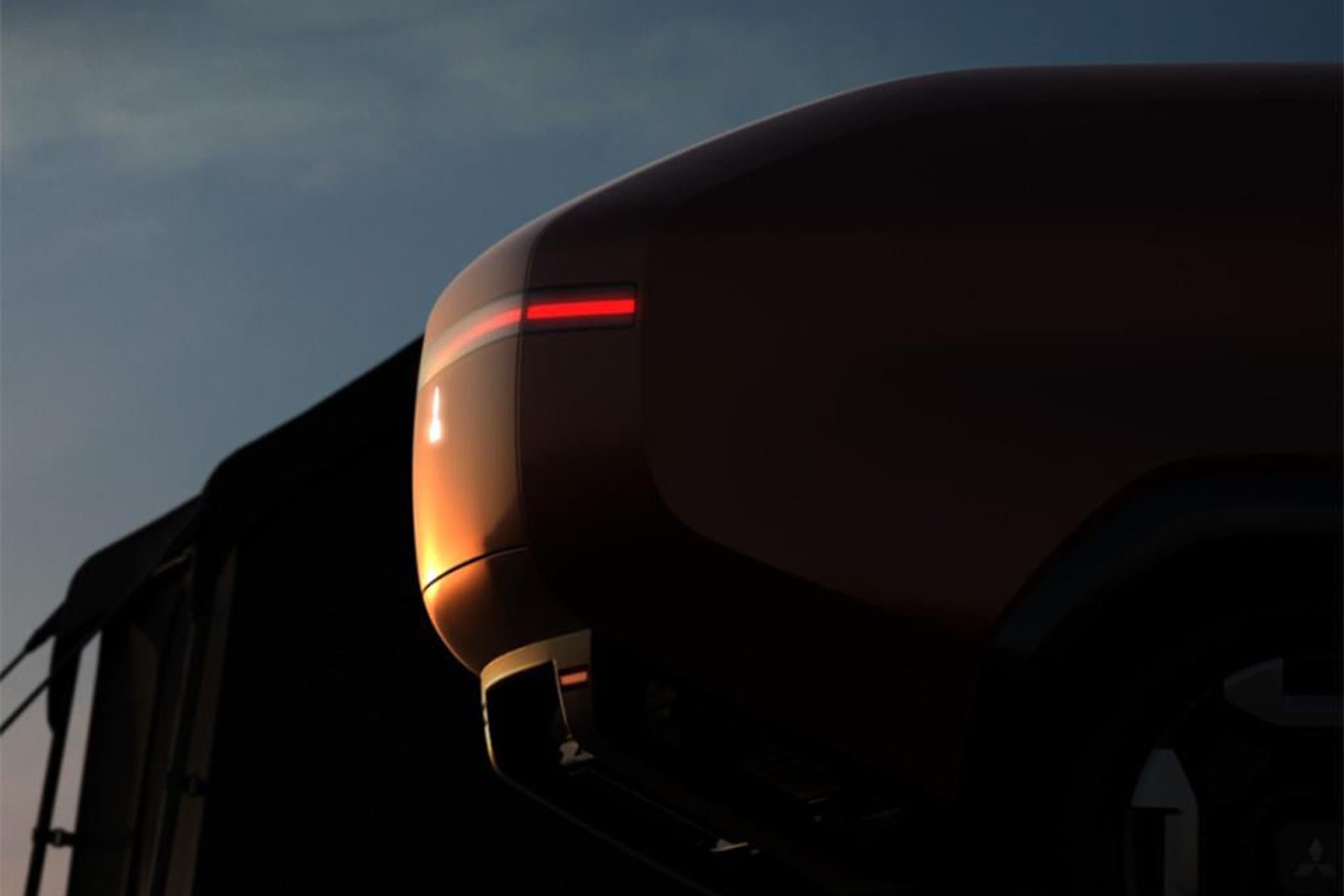 Rear end of Mitsubishi EV concept in black