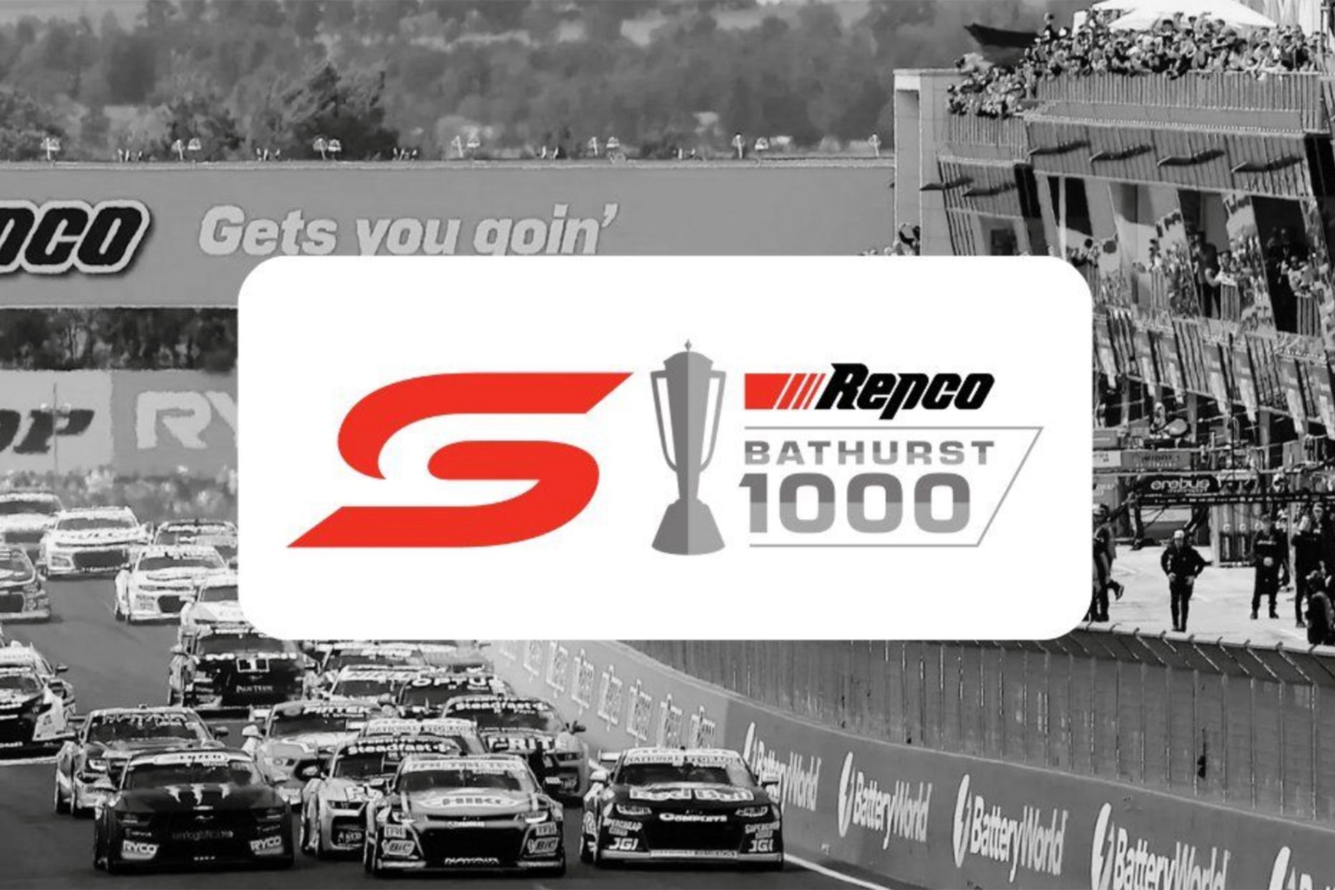Bathurst 1000 black and white