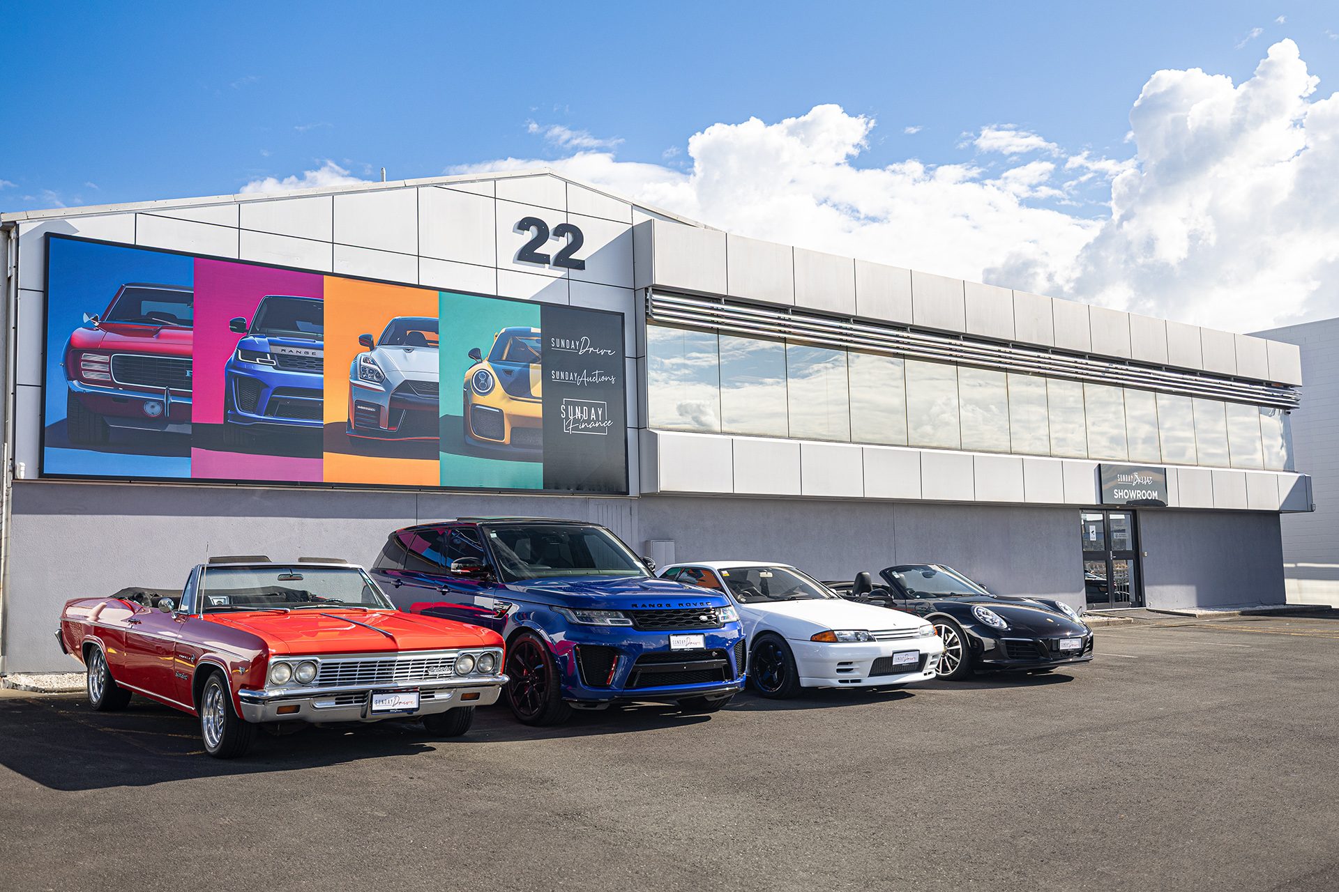 Cars parked outside number 22