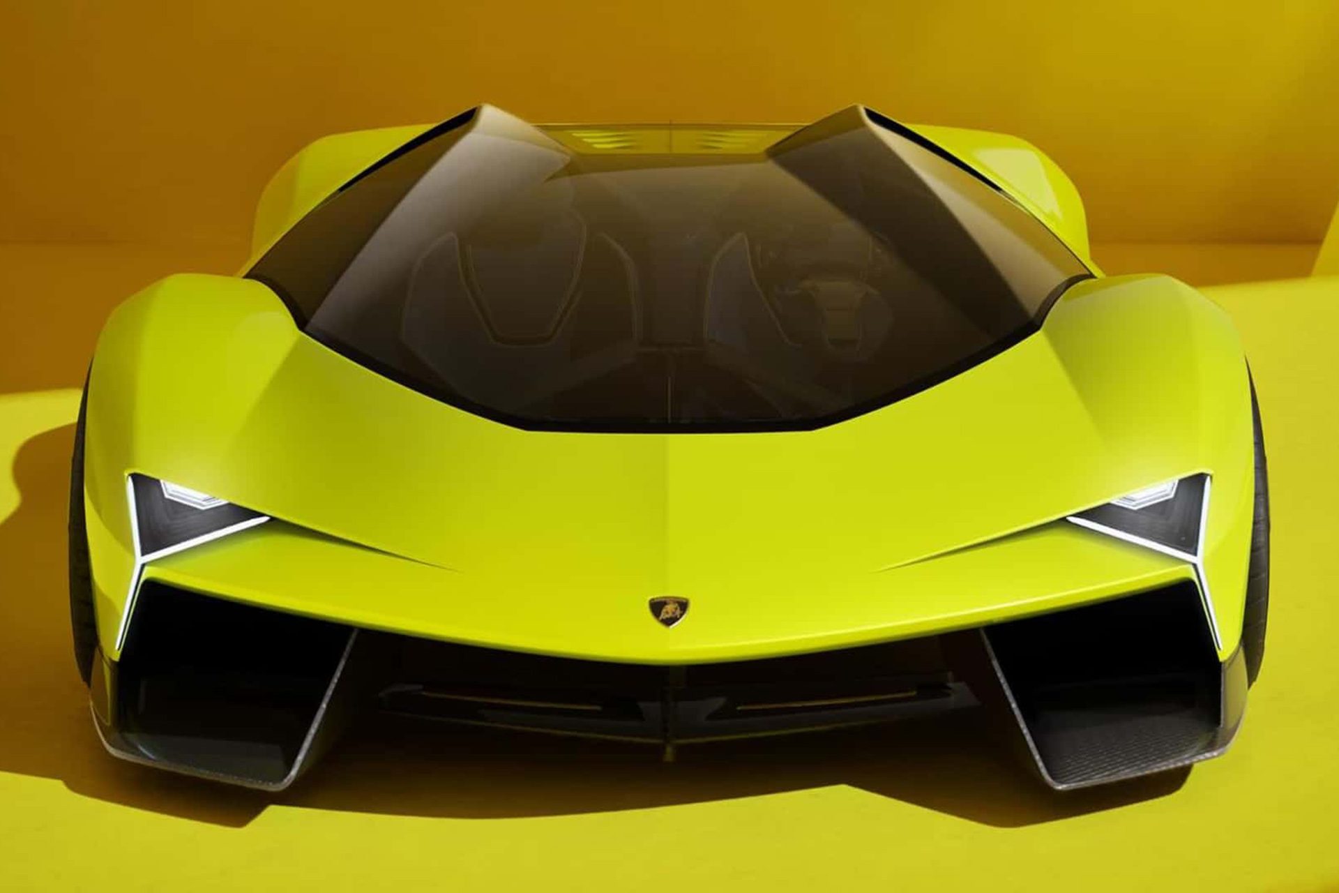 Lamborghini Manifesto in yellow on a yellow background