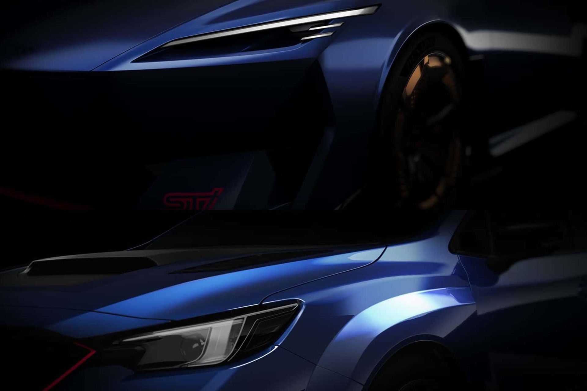 two Subaru concepts in blue