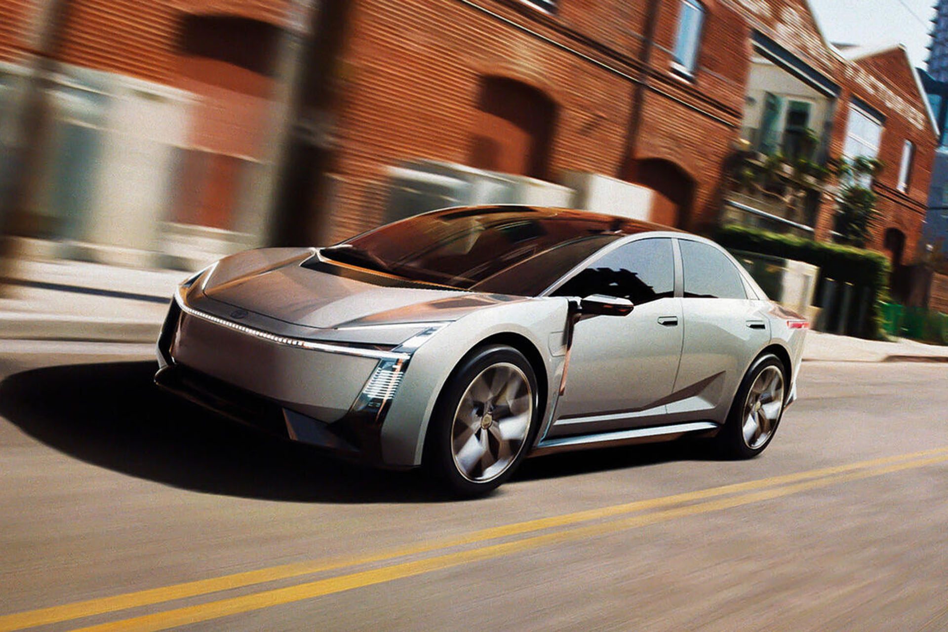 Corolla concpet rolling on the road